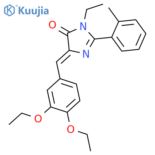 4H-Imidazol-4-one,  5-[(3,4-diethoxyphenyl)methylene]-3-ethyl-3,5-dihydro-2-(2-methylphenyl)- structure