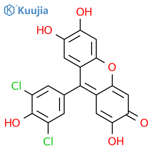 3H-Xanthen-3-one, 9-(3,5-dichloro-4-hydroxyphenyl)-2,6,7-trihydroxy- structure