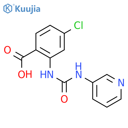 Benzoic acid, 4-chloro-2-[[(3-pyridinylamino)carbonyl]amino]- structure