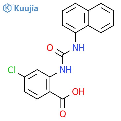 Benzoic acid, 4-chloro-2-[[(1-naphthalenylamino)carbonyl]amino]- structure