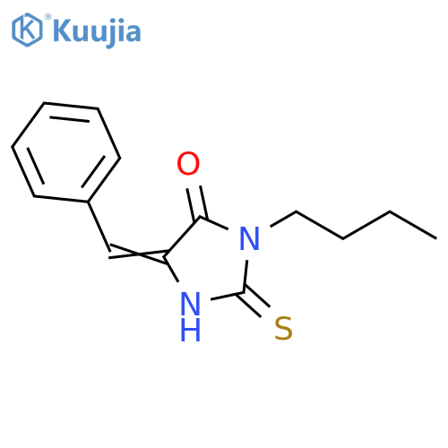 4-Imidazolidinone, 3-butyl-5-(phenylmethylene)-2-thioxo- structure
