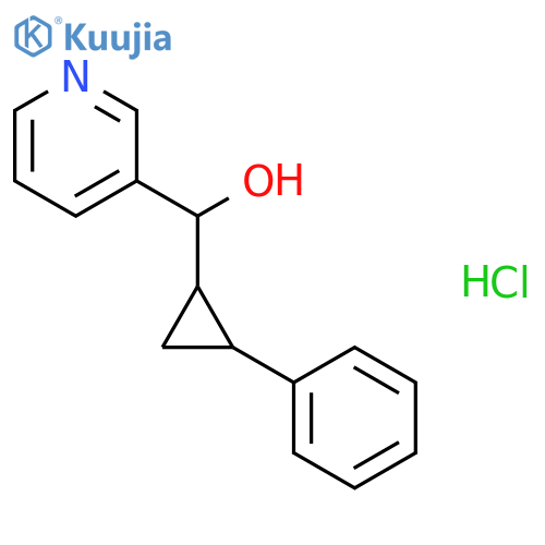 3-Pyridinemethanol, a-(2-phenylcyclopropyl)-,hydrochloride, [1a(R*),2b]- (9CI) structure