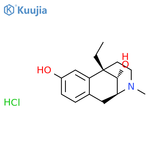 2,6-Methano-3-benzazocine-8,11-diol,6-ethyl-1,2,3,4,5,6-hexahydro-3-methyl-, hydrochloride, (2a,6a,11S*)- (9CI) structure