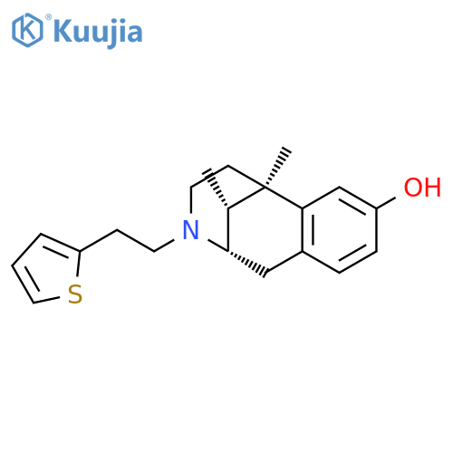 (2S,6R,11R)-6,11-dimethyl-3-(2-thiophen-2-ylethyl)-1,2,3,4,5,6-hexahydro-2,6-methano-3-benzazocin-8-ol structure