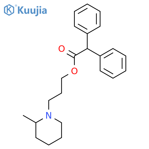 Benzeneacetic acid, a-phenyl-,3-(2-methyl-1-piperidinyl)propyl ester structure