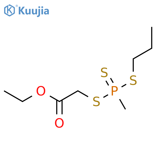 Acetic acid,2-[[methyl(propylthio)phosphinothioyl]thio]-, ethyl ester structure