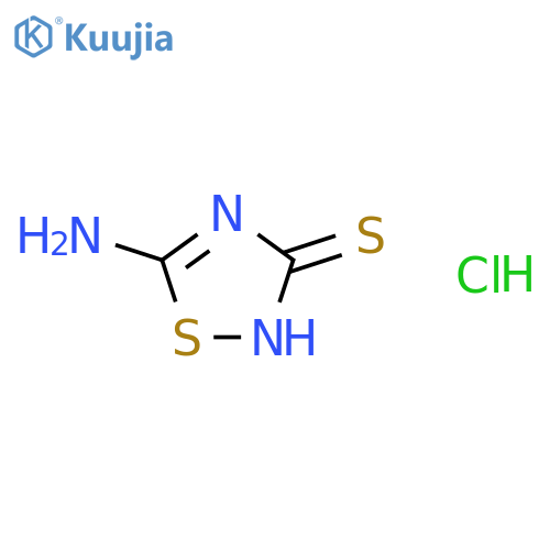 1,2,4-Thiadiazole-3(2H)-thione,5-amino-, hydrochloride (1:1) structure