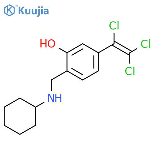 Phenol, 2-[(cyclohexylamino)methyl]-5-(trichloroethenyl)- structure