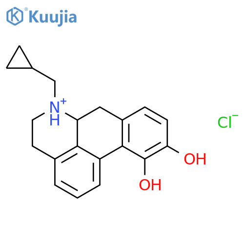 4H-Dibenzo[de,g]quinoline-10,11-diol,6-(cyclopropylmethyl)-5,6,6a,7-tetrahydro-, hydrochloride, (R)- (9CI) structure