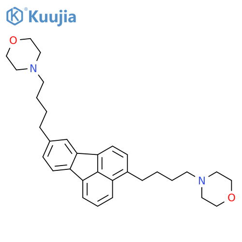 Morpholine, 4,4'-(3,9-fluoranthenediyldi-4,1-butanediyl)bis- structure