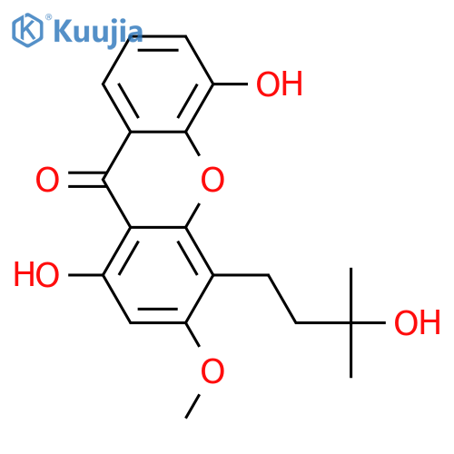 1,3,5-Trihydroxy-4-prenylxanthone; 2',3'-Dihydro, 3'-hydroxy, 3-Me ether structure