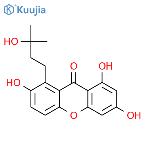 9H-Xanthen-9-one, 2,6,8-trihydroxy-1-(3-hydroxy-3-methylbutyl)- structure