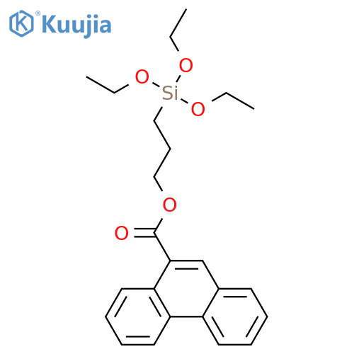 9-Phenanthrenecarboxylic acid, 3-(triethoxysilyl)propyl ester structure