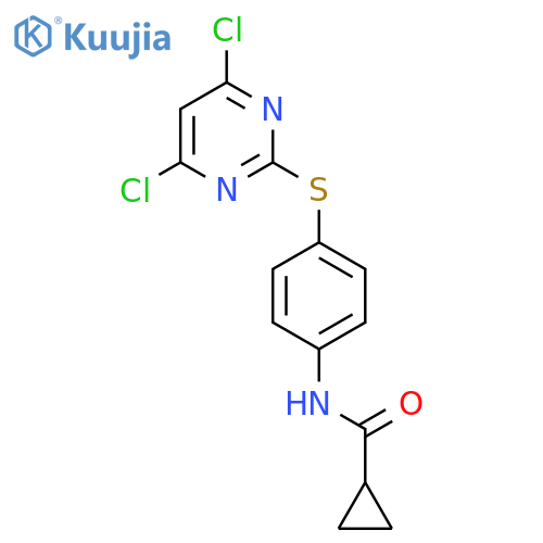 N-(4-((4,6-Dichloropyrimidin-2-yl)thio)-phenyl)cyclopropanecarboxamide structure