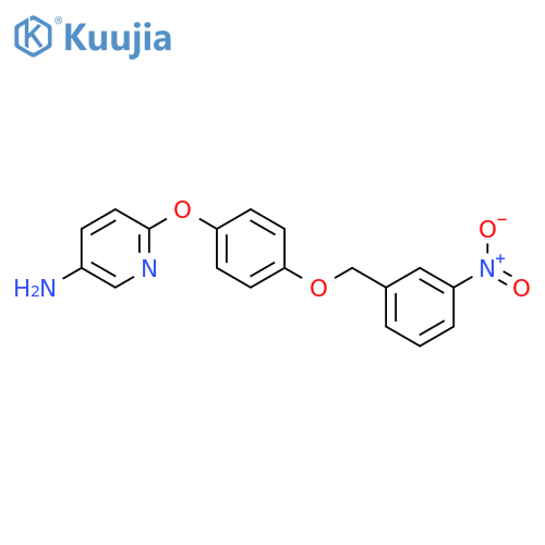 3-PYRIDINAMINE, 6-[4-[(3-NITROPHENYL)METHOXY]PHENOXY]- structure