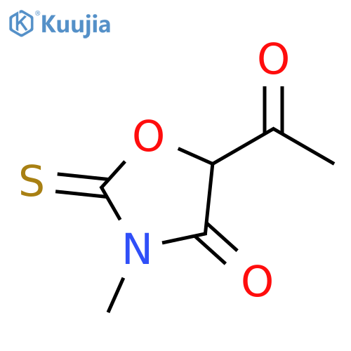 4-Oxazolidinone, 5-acetyl-3-methyl-2-thioxo- structure
