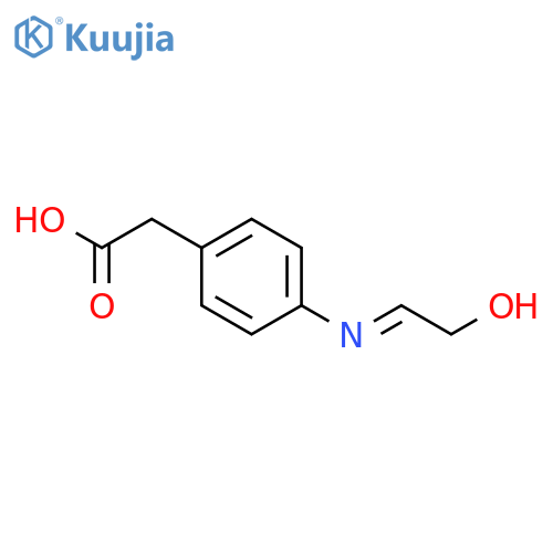BENZENEACETIC ACID, 4-[(2-HYDROXYETHYLIDENE)AMINO]- structure