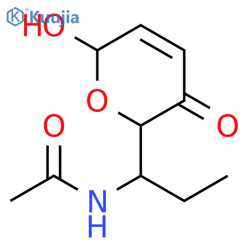 Acetamide, N-[1-(3,6-dihydro-6-hydroxy-3-oxo-2H-pyran-2-yl)propyl]- structure