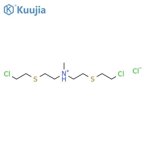 Ethanamine,2-[(2-chloroethyl)thio]-N-[2-[(2-chloroethyl)thio]ethyl]-N-methyl-,hydrochloride (1:1) structure