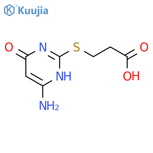 3-(4-amino-6-oxo-1,6-dihydropyrimidin-2-yl)thiopropanoic Acid structure