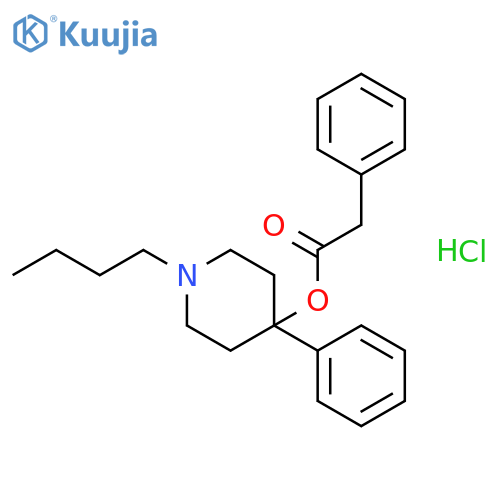 Benzeneacetic acid,1-butyl-4-phenyl-4-piperidinyl ester, hydrochloride (1:1) structure