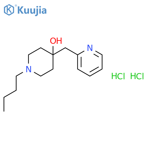 4-Piperidinol,1-butyl-4-(2-pyridinylmethyl)-, hydrochloride (1:2) structure