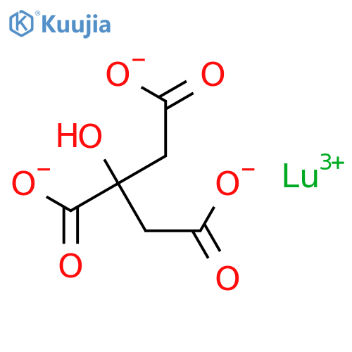 1,2,3-Propanetricarboxylicacid, 2-hydroxy-, lutetium(3+) salt (1:1) structure