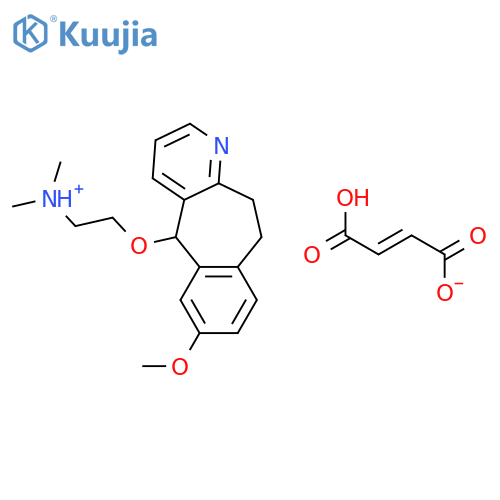 2-[(7-methoxy-10,11-dihydro-5H-benzo[4,5]cyclohepta[1,2-b]pyridin-5-yl)oxy]-N,N-dimethylethanaminium (2Z)-3-carboxyprop-2-enoate structure