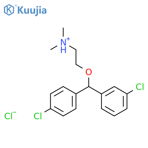 Ethanamine,2-[(3-chlorophenyl)(4-chlorophenyl)methoxy]-N,N-dimethyl-, hydrochloride (1:1) structure