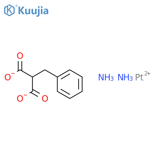 Platinum,diammine[(phenylmethyl)propanedioato(2-)-kO1,kO3]-, (SP-4-2)- (9CI) structure