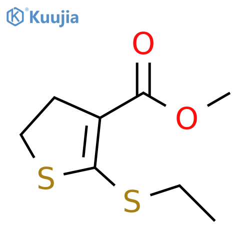 3-Thiophenecarboxylic acid, 2-(ethylthio)-4,5-dihydro-, methyl ester structure