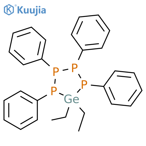 Tetraphosphagermolane, 5,5-diethyl-1,2,3,4-tetraphenyl- structure