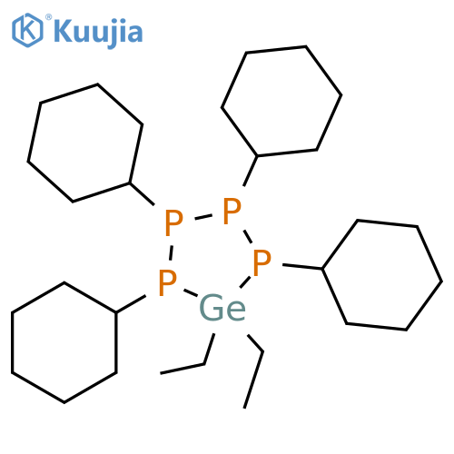 Tetraphosphagermolane, 1,2,3,4-tetracyclohexyl-5,5-diethyl- structure
