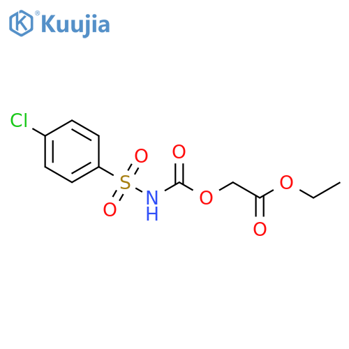 Acetic acid, [[[[(4-chlorophenyl)sulfonyl]amino]carbonyl]oxy]-, ethyl ester structure