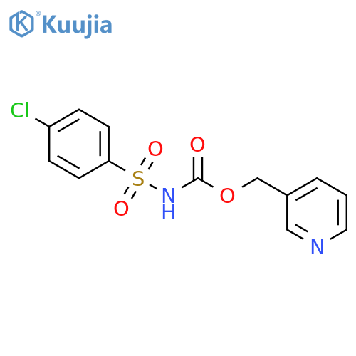 Carbamic acid, [(4-chlorophenyl)sulfonyl]-, 3-pyridinylmethyl ester structure