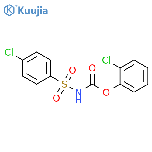 Carbamic acid, [(4-chlorophenyl)sulfonyl]-, 2-chlorophenyl ester structure