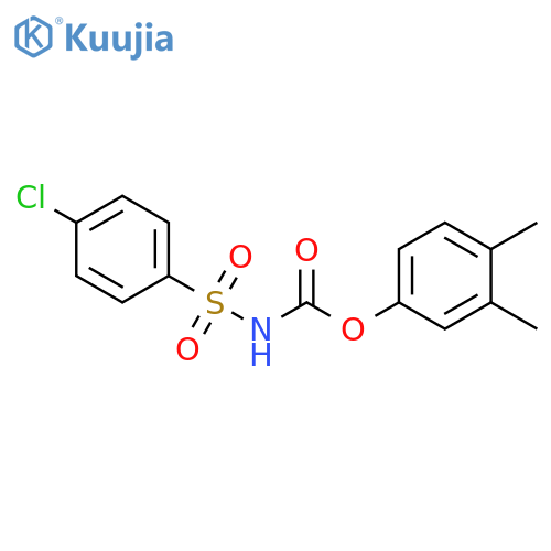 Carbamic acid, [(4-chlorophenyl)sulfonyl]-, 3,4-dimethylphenyl ester structure