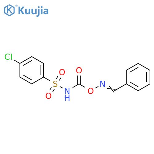 Benzaldehyde, O-[[[(4-chlorophenyl)sulfonyl]amino]carbonyl]oxime structure