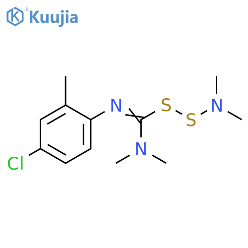 Methanimidamide,N'-(4-chloro-2-methylphenyl)-1-[(dimethylamino)dithio]-N,N-dimethyl- structure