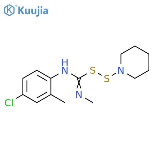 Methanimidamide,N-(4-chloro-2-methylphenyl)-N'-methyl-1-(1-piperidinyldithio)- structure