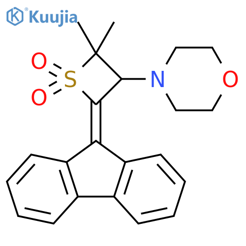 Morpholine,4-[4-(9H-fluoren-9-ylidene)-2,2-dimethyl-1,1-dioxido-3-thietanyl]- structure