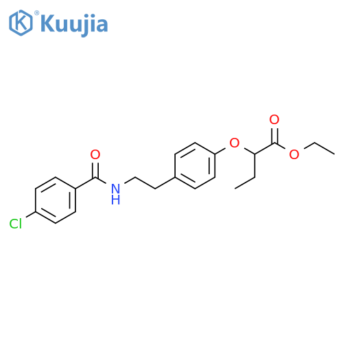 Butanoic acid, 2-[4-[2-[(4-chlorobenzoyl)amino]ethyl]phenoxy]-, ethylester structure