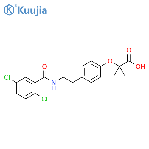 Butanoic acid,2-[4-[2-[(2,5-dichlorobenzoyl)amino]ethyl]phenoxy]-3-methyl- structure