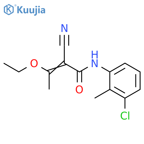 2-Butenamide, N-(3-chloro-2-methylphenyl)-2-cyano-3-ethoxy- structure