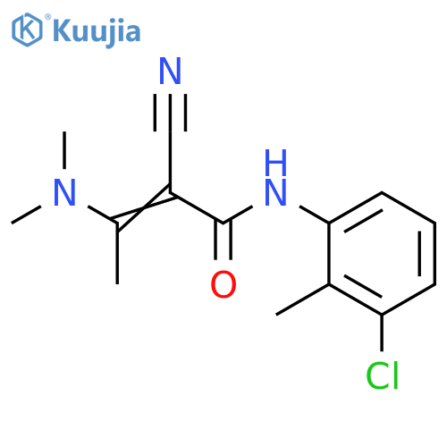 2-Butenamide, N-(3-chloro-2-methylphenyl)-2-cyano-3-(dimethylamino)- structure