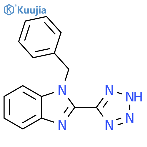 1H-Benzimidazole, 1-(phenylmethyl)-2-(1H-tetrazol-5-yl)- structure