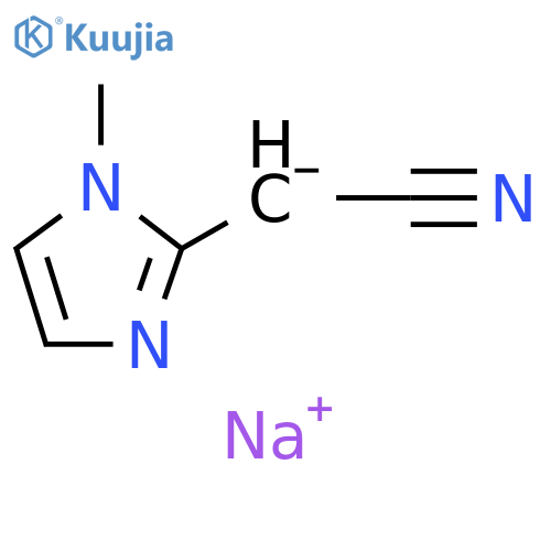 1H-Imidazole-2-acetonitrile, 1-methyl-, ion(1-), sodium structure