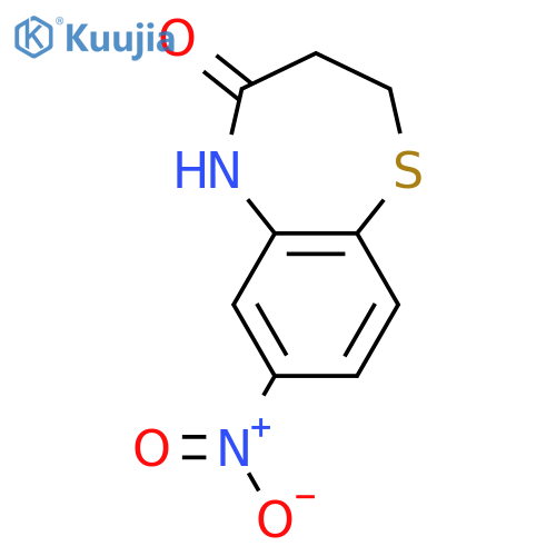 1,5-BENZOTHIAZEPIN-4(5H)-ONE, 2,3-DIHYDRO-7-NITRO- structure