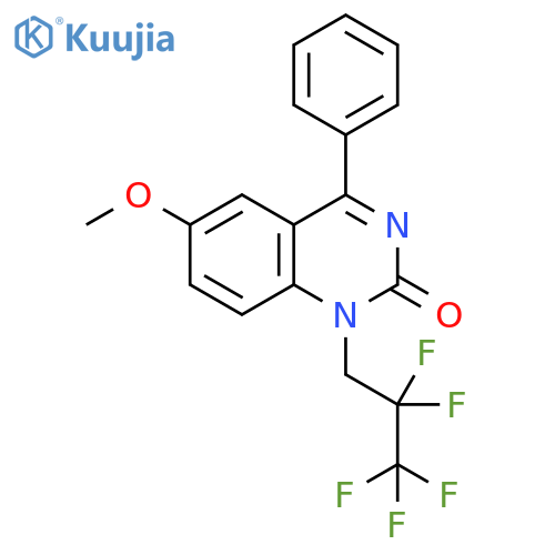 2(1H)-Quinazolinone,6-methoxy-1-(2,2,3,3,3-pentafluoropropyl)-4-phenyl- structure