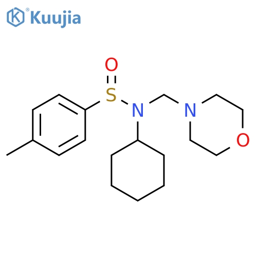 Benzenesulfinamide, N-cyclohexyl-4-methyl-N-(4-morpholinylmethyl)- structure